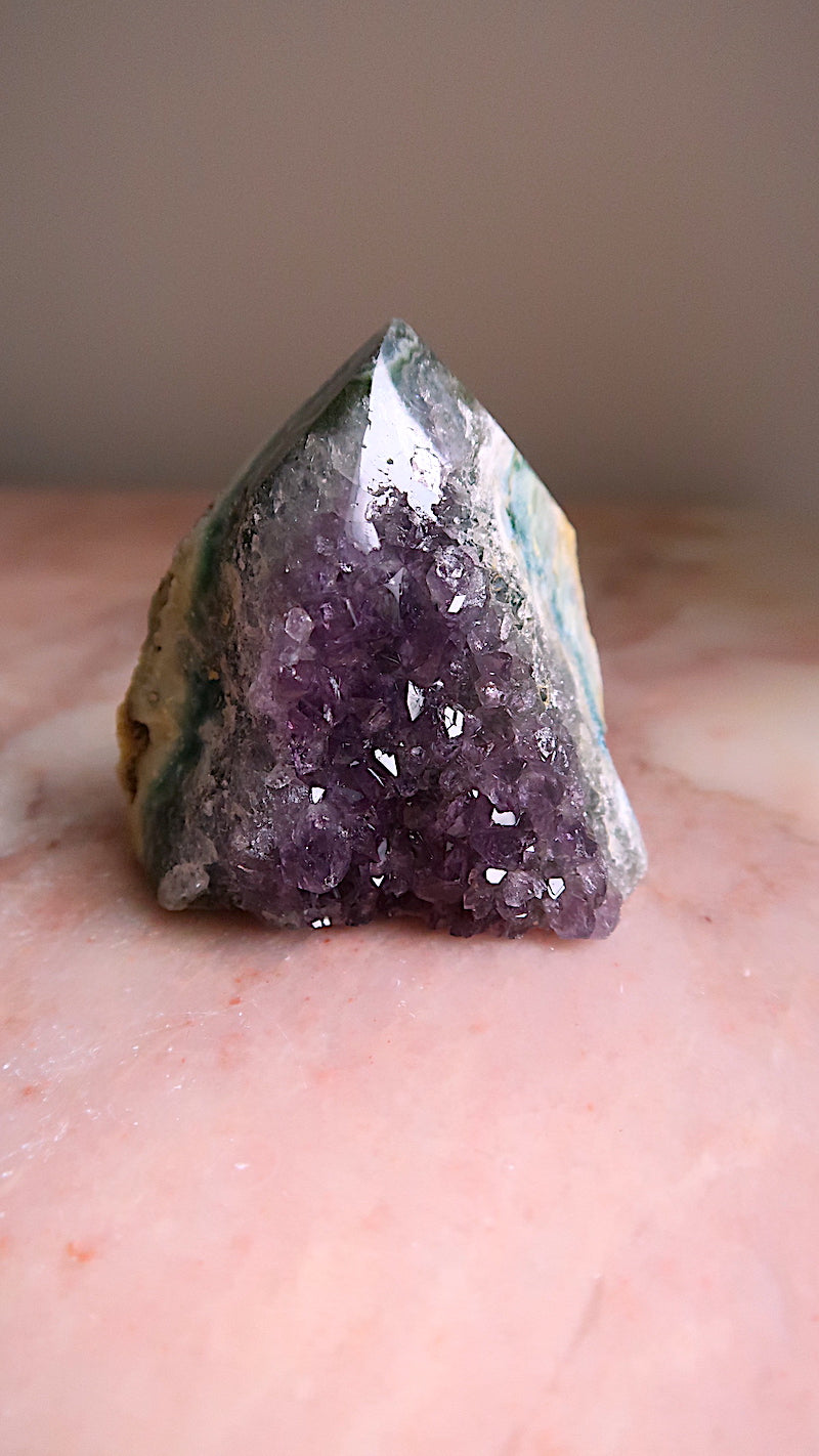 Raw Amethyst With Blue Inclusions