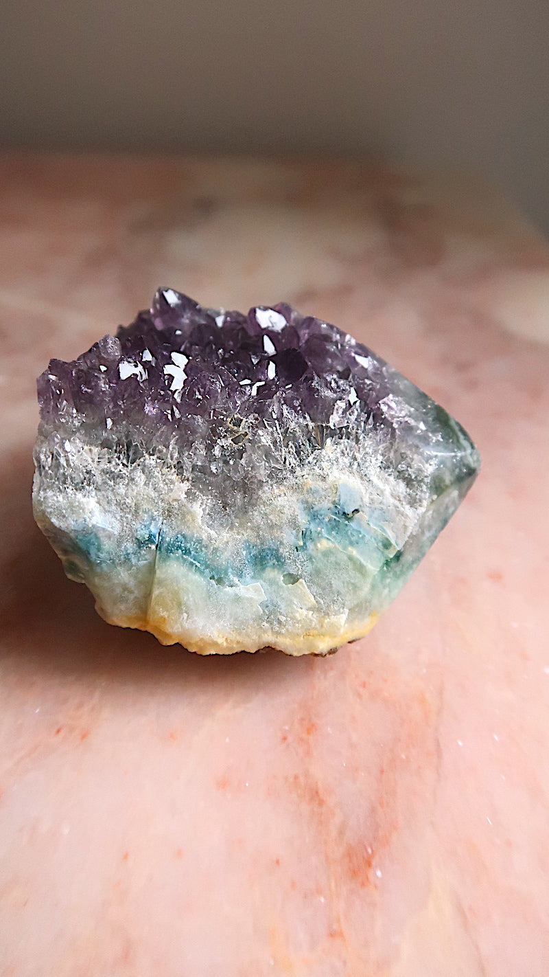 Raw Amethyst With Blue Inclusions