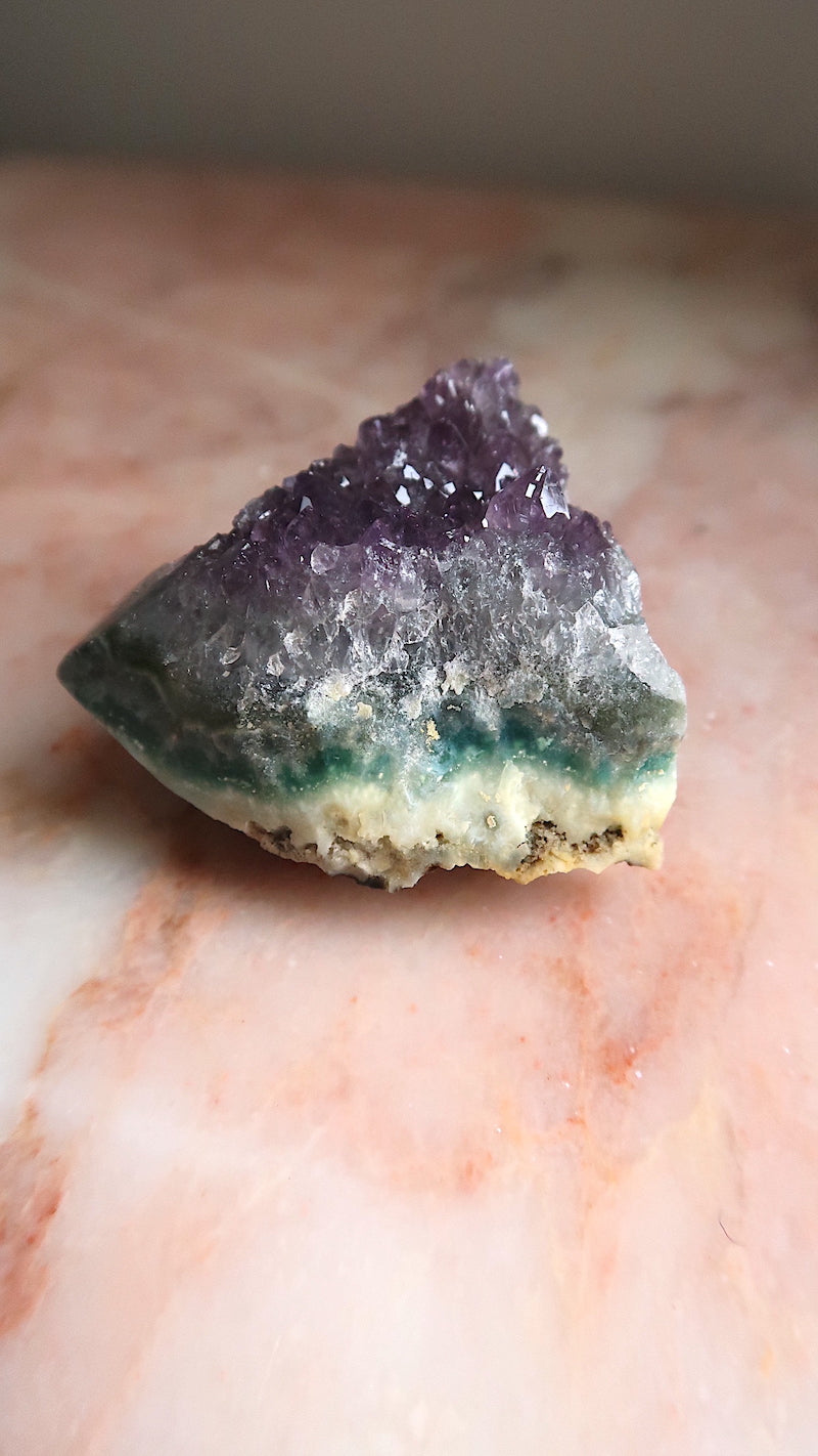 Raw Amethyst With Blue Inclusions