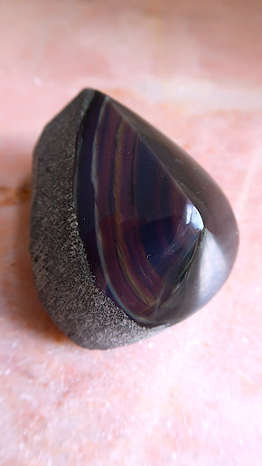 Rainbow Obsidian - dark into light