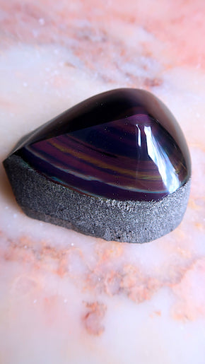 Rainbow Obsidian - dark into light
