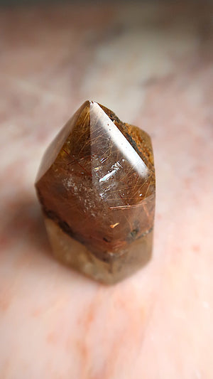 Golden Rutile Quartz Point