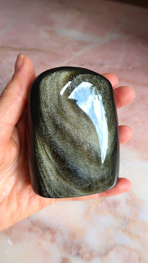 Large Golden Obsidian - Sun energy