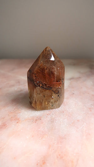 Golden Rutile Quartz Point