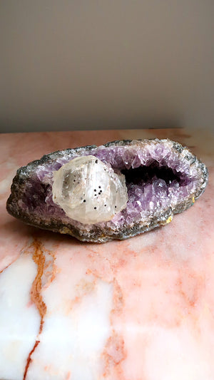 Extra Large Amethyst With Optical Calcite