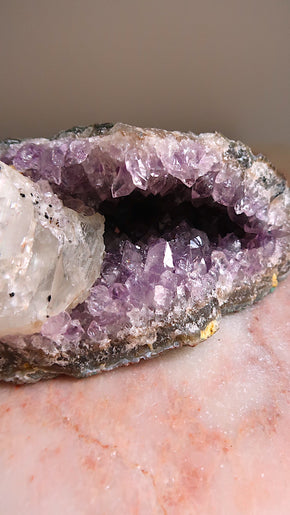 Extra Large Amethyst With Optical Calcite