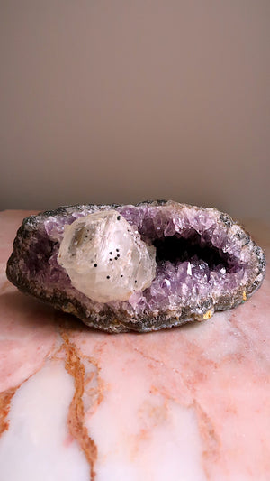 Extra Large Amethyst With Optical Calcite