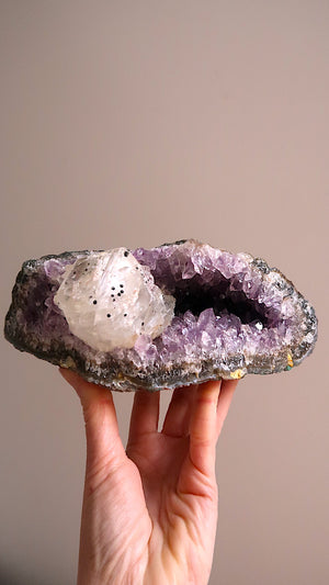 Extra Large Amethyst With Optical Calcite