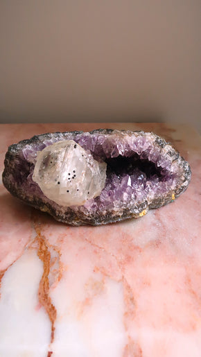 Extra Large Amethyst With Optical Calcite