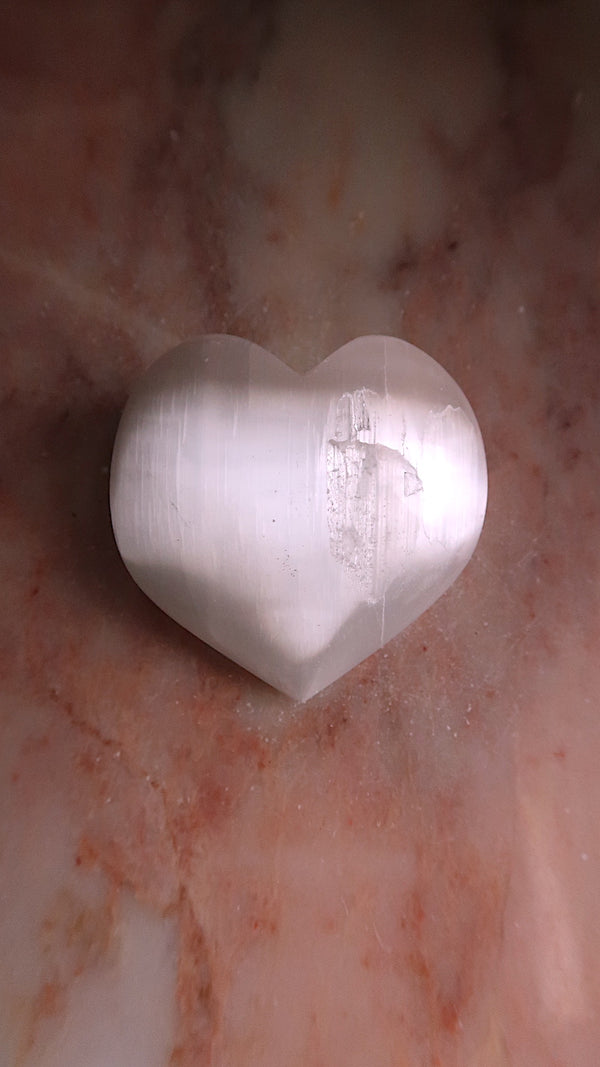 Large Selenite Heart