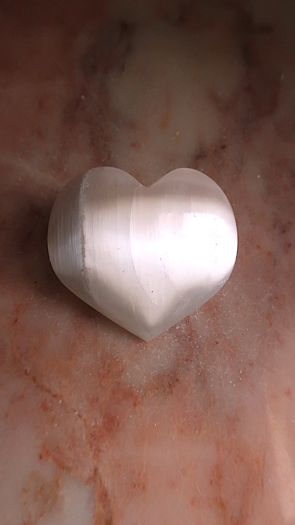 Large Selenite Heart