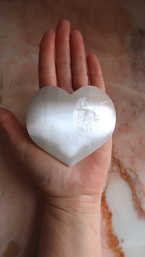 Large Selenite Heart