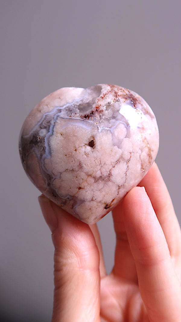 Flower Agate Heart