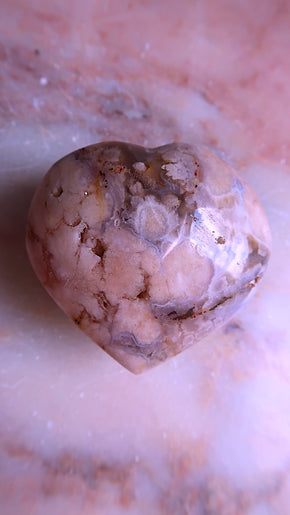 Flower Agate Heart