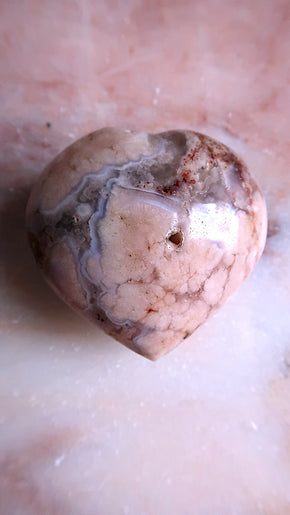 Flower Agate Heart