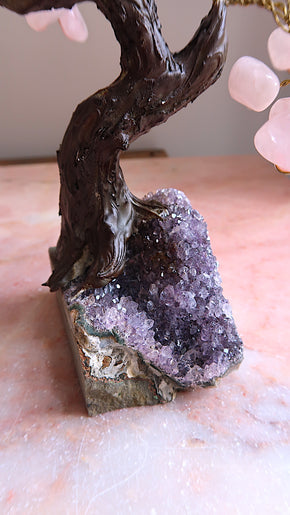 Rose Quartz Crystal Tree
