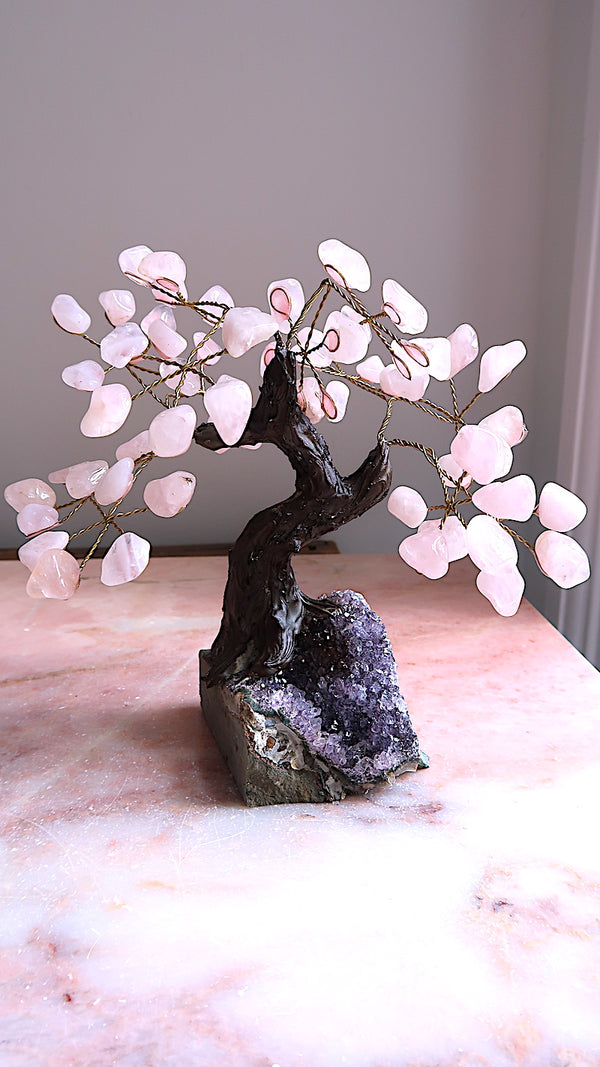 Rose Quartz Crystal Tree