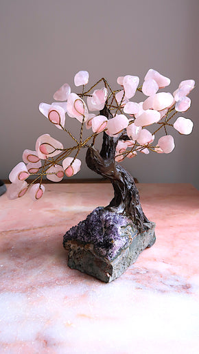 Rose Quartz Crystal Tree
