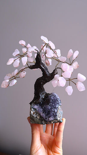 Rose Quartz Crystal Tree