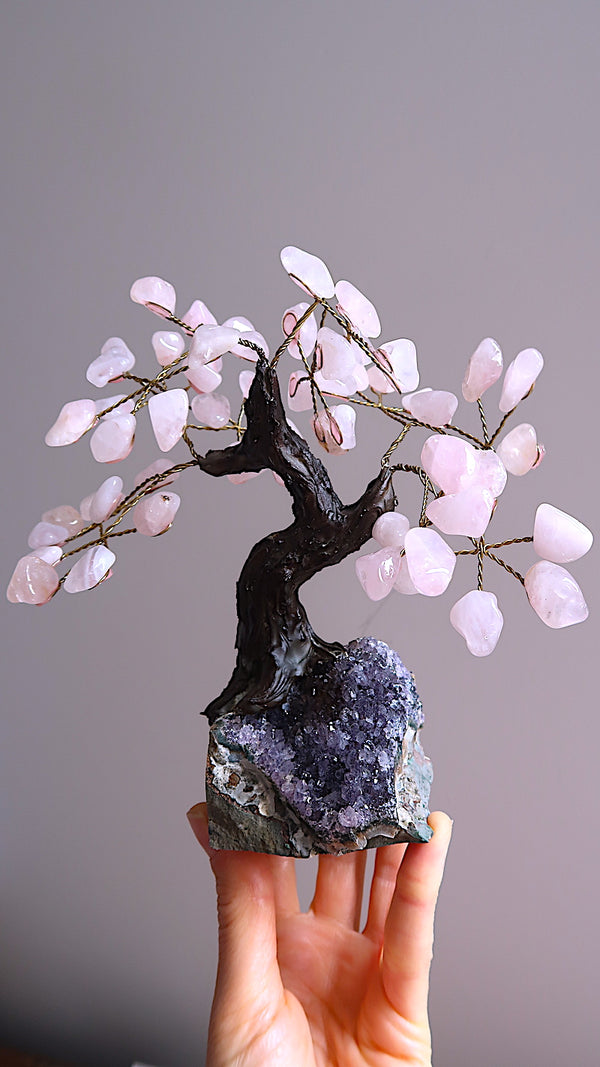 Rose Quartz Crystal Tree