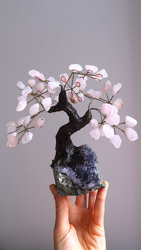 Rose Quartz Crystal Tree