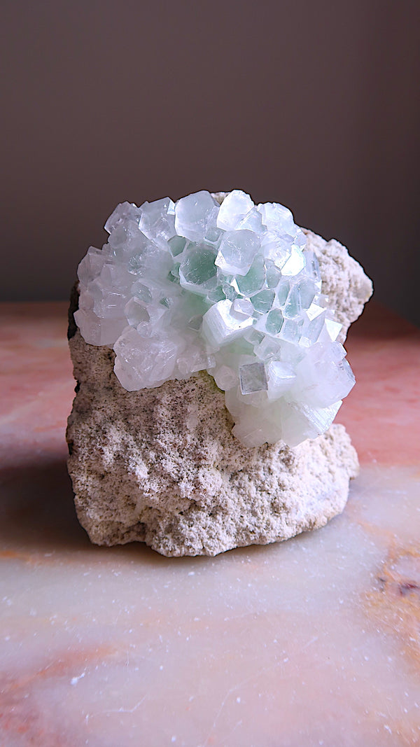 Special Green Apophyllite Flower