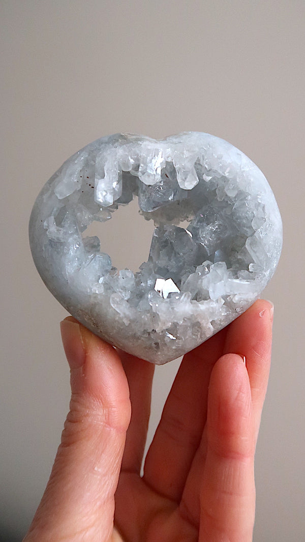 Premium Celestite Heart