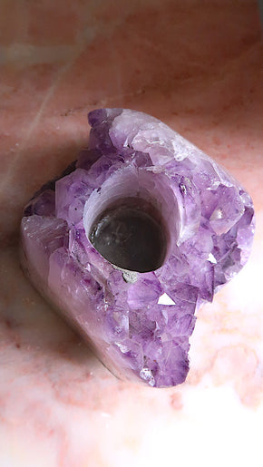 Special: Extra Large Amethyst candle holder