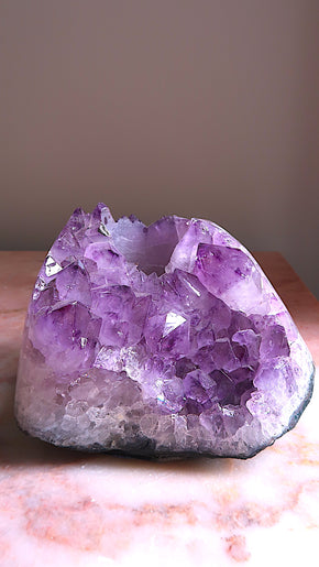 Special: Extra Large Amethyst candle holder