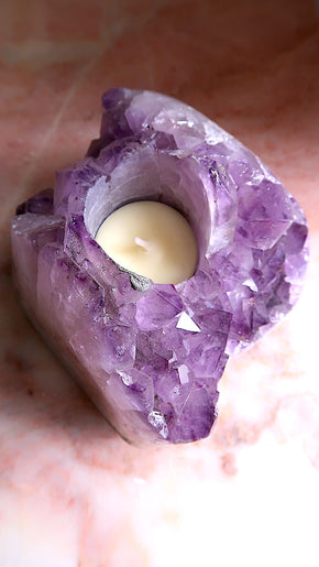 Special: Extra Large Amethyst candle holder