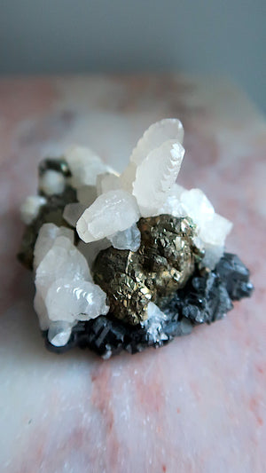 Pyrite & Calcite Cluster