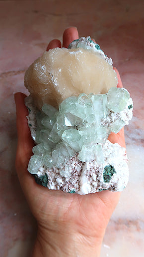 Special: Green Apophyllite Cluster