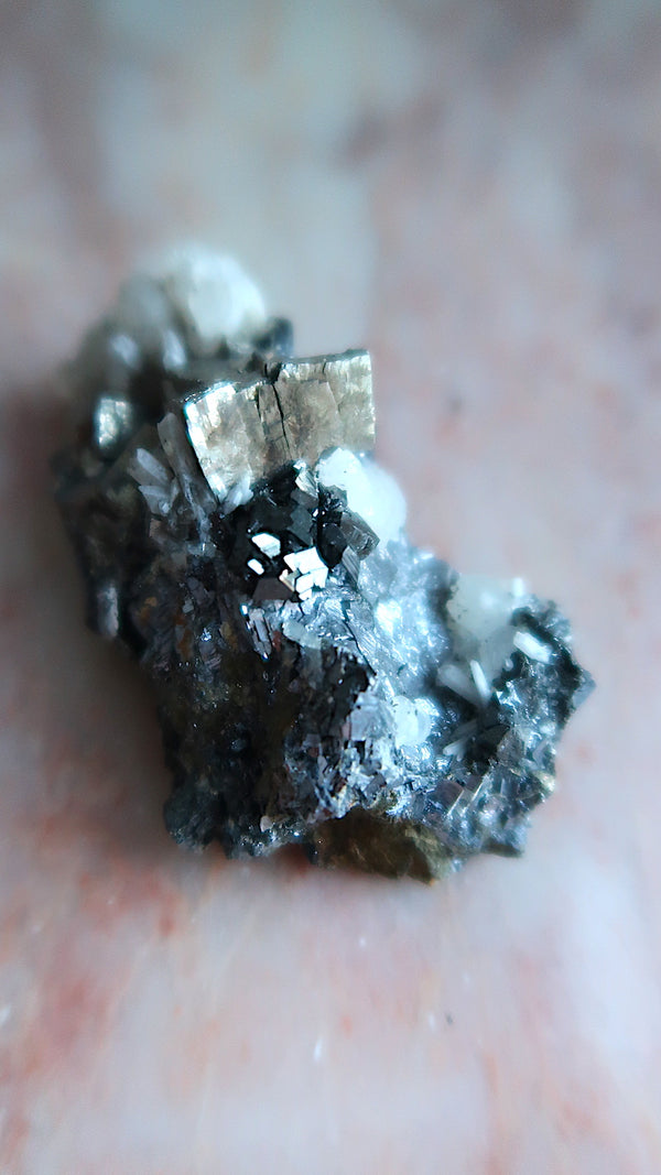 Pyrite, Galena & Calcite Cluster