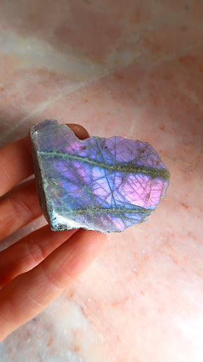 Pink & Gold Labradorite