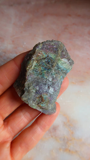 Pink & Gold Labradorite