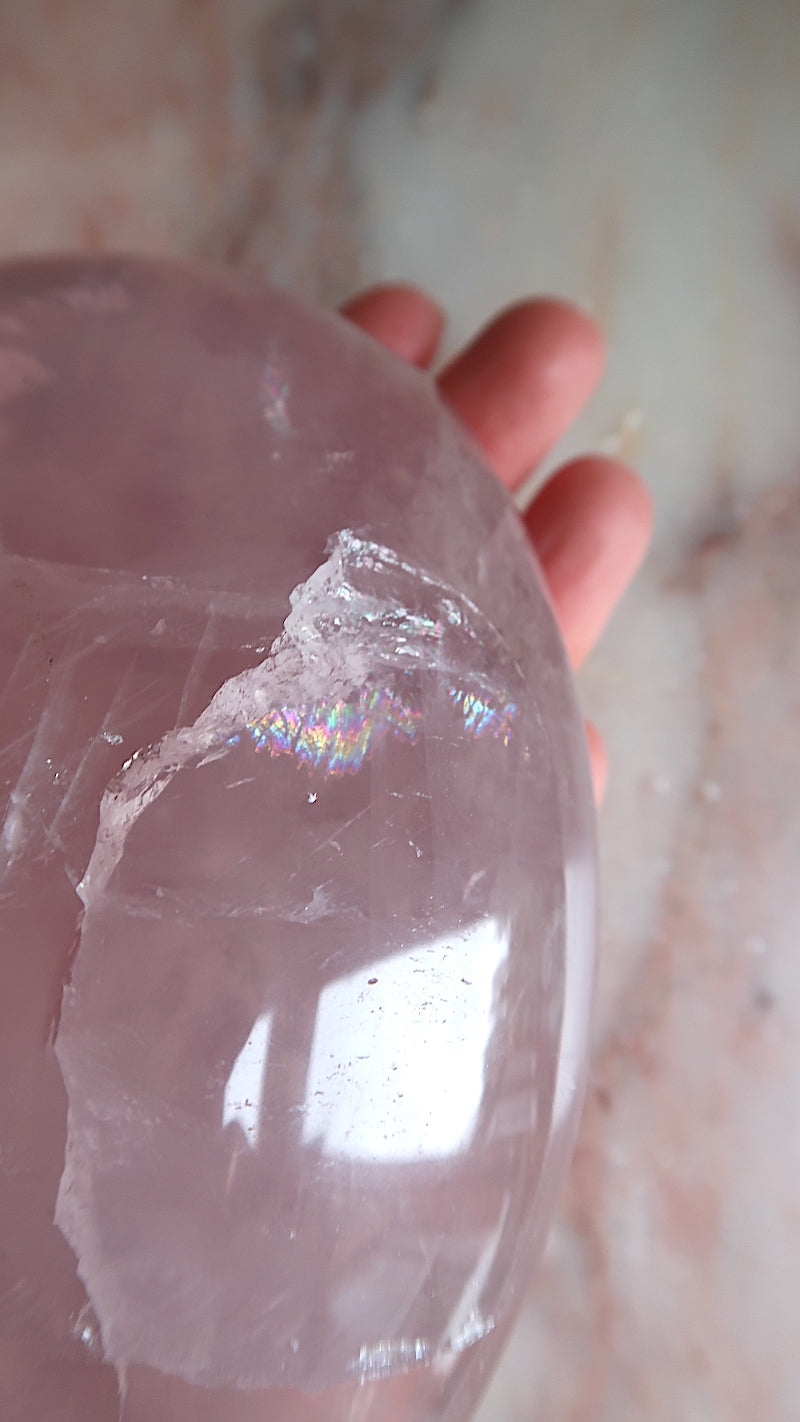 Large Rose Quartz (With Rainbows)