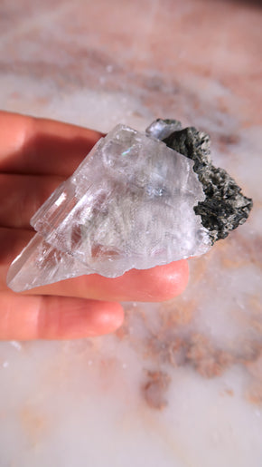 Raw Clear Optical Calcite (rainbows)