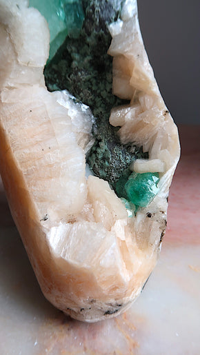 Large Green Apophyllite & Stilbite