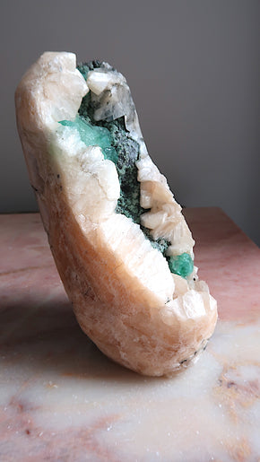 Large Green Apophyllite & Stilbite