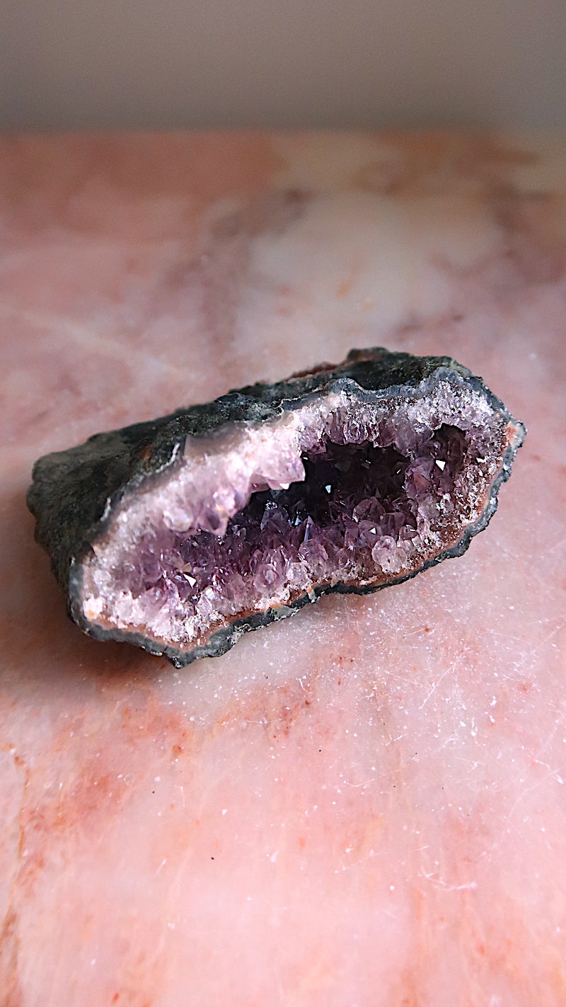 Amethyst Cave (purple & ambre toned crystals)