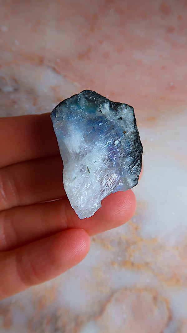 Premium Raw Rainbow Moonstone