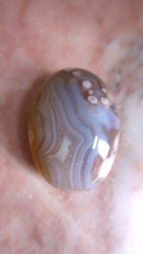Large Flower Agate Palm Stone