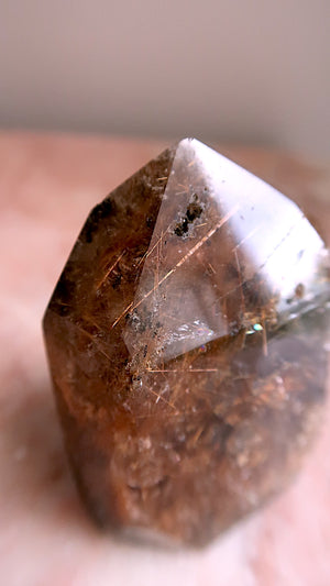 Golden Rutile Quartz Point