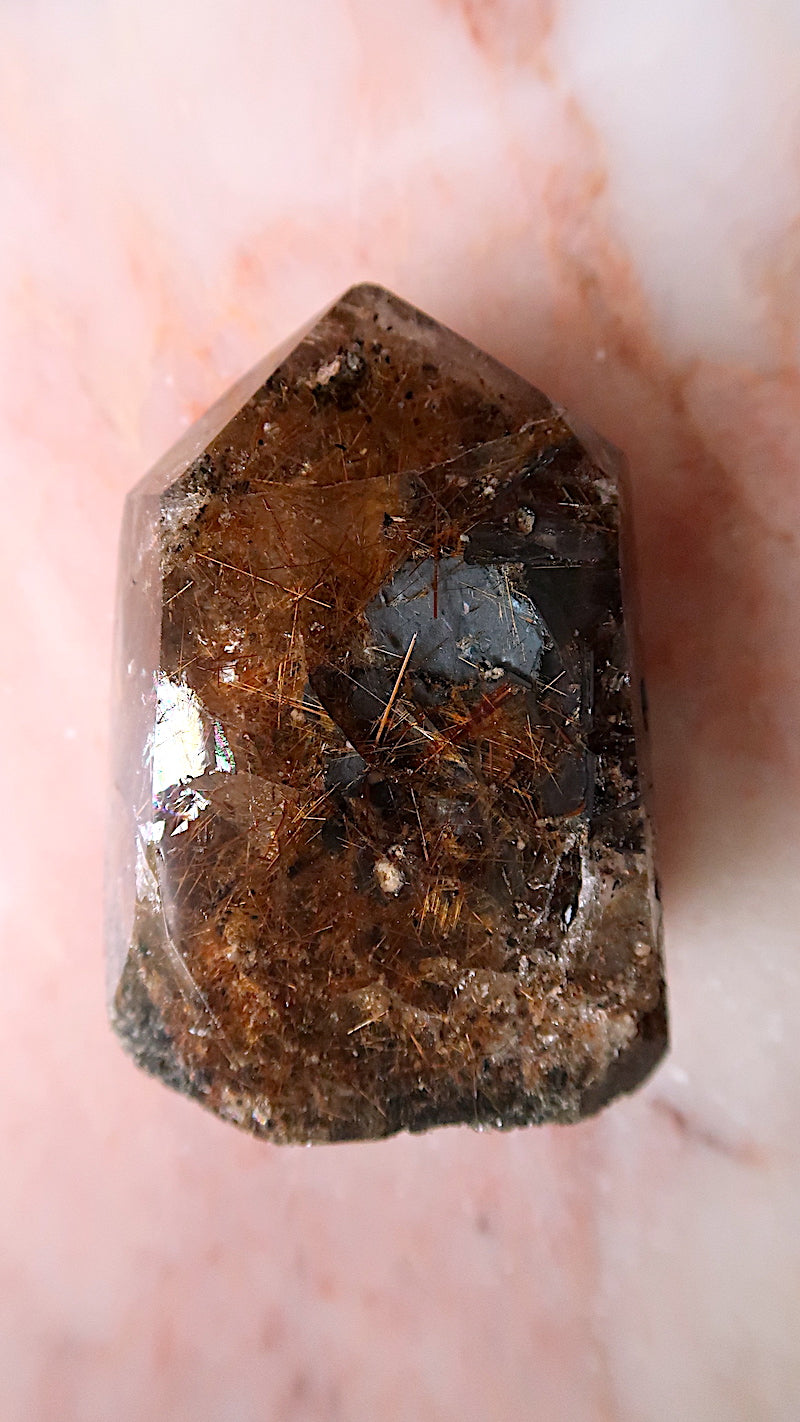 Golden Rutile Quartz Point