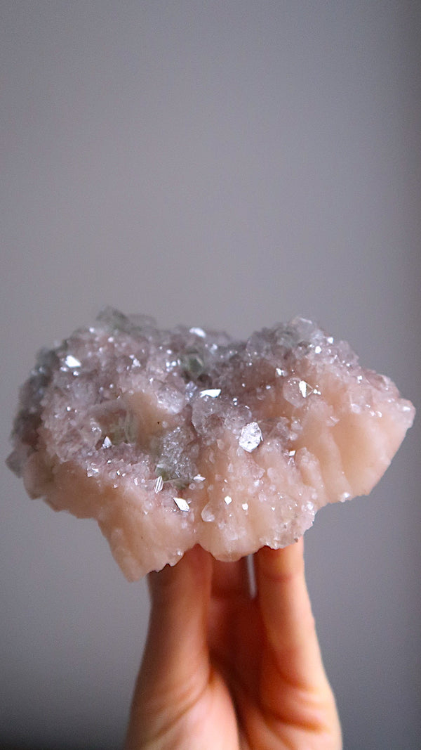 Rare Large Purple Apophyllite & Stilbite
