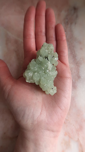 Raw Prehnite Cluster