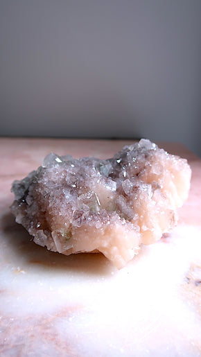 Rare Large Purple Apophyllite & Stilbite