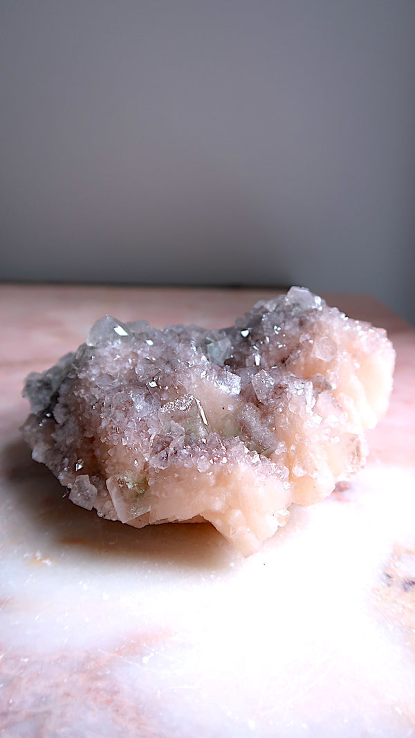 Rare Large Purple Apophyllite & Stilbite