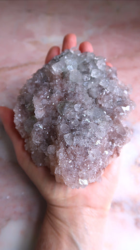Rare Large Purple Apophyllite & Stilbite