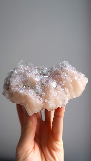 Rare Large Purple Apophyllite & Stilbite